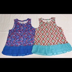 Bundle of 2 Girl’s Ruffle Tanks